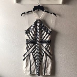 White dress with silver sequins